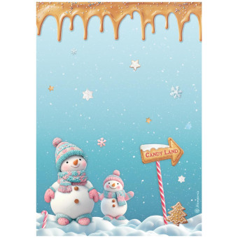 STAMPERIA CANDY CHRISTMAS ДЕКУПАЖНА ХАРТИЯ А4 - DFSA41047