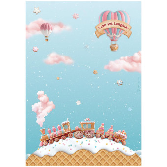 STAMPERIA CANDY CHRISTMAS ДЕКУПАЖНА ХАРТИЯ А4 - DFSA41048