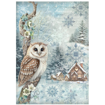 STAMPERIA THE OWL'S HOUSE DECOUPAGE PAPER A4 - DFSA41052