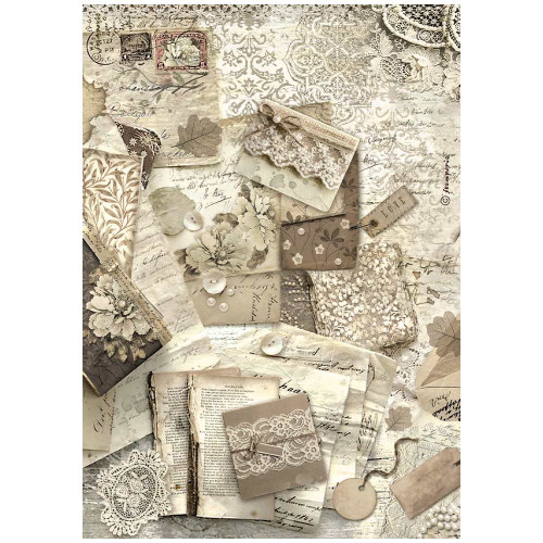 STAMPERIA OLD LACE ДЕКУПАЖНА ОРИЗОВА ХАРТИЯ А4 - DFSA4963