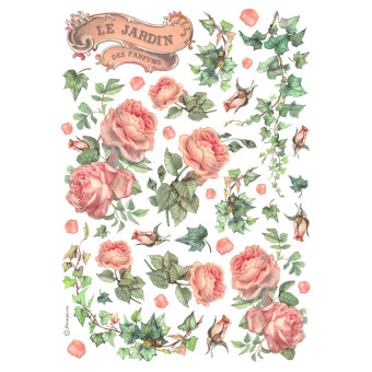 STAMPERIA LES JARDINS ДЕКУПАЖНА ОРИЗОВА ХАРТИЯ А4-DFSA4993