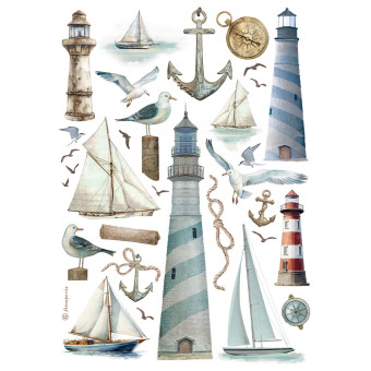 STAMPERIA LIGHTHOUSE ДЕКУПАЖНА ОРИЗОВА ХАРТИЯ А4-DFSA4997