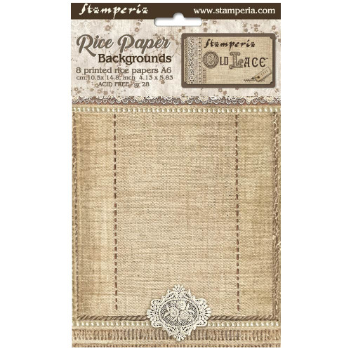 STAMPERIA OLD LACE DECOUPAGE PAPER 8PCS A6 DFSAK6032