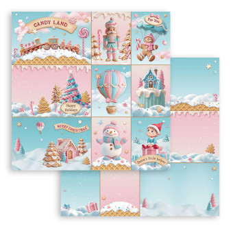 STAMPERIA CANDY CHRISTMAS КАРТОН 30,5/30,5СМ - SBB1083