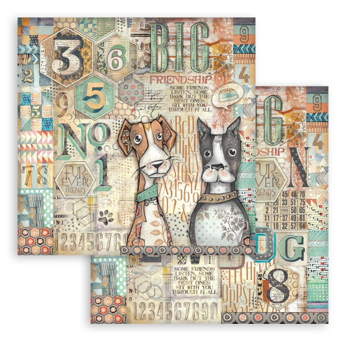 STAMPERIA FURRY FRIENDS CARDBOARD 30.5/30.5CM - SBB1099