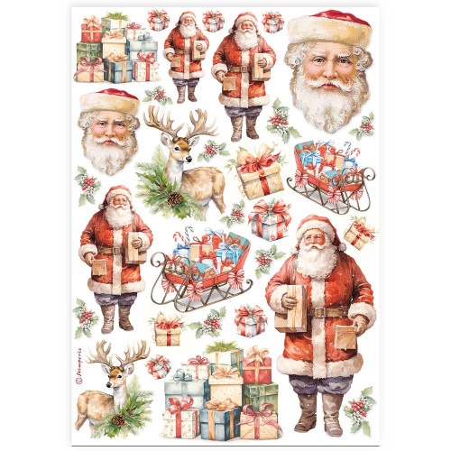 STAMPERIA CHRISTMAS ДЕКУПАЖНА ХАРТИЯ А4 - DFSA4919