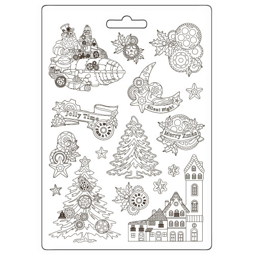 STAMPERIA GEAR UP FOR CHRISTMAS SOFT MOULD A4 - K3PTA4579