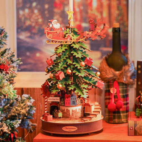 ROBOTIME 3D ДЪРВЕН ПЪЗЕЛ CHRISTMAS TREE 319 ЧАСТИ AMS01