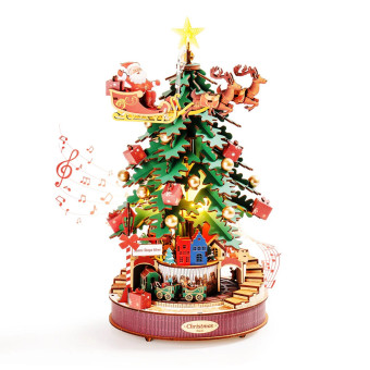 ROBOTIME 3D ДЪРВЕН ПЪЗЕЛ CHRISTMAS TREE 319 ЧАСТИ AMS01