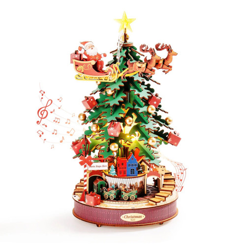 ROBOTIME 3D ДЪРВЕН ПЪЗЕЛ CHRISTMAS TREE 319 ЧАСТИ AMS01