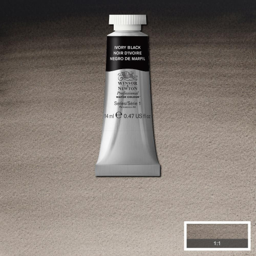 W&N АКВАРЕЛНА БОЯ PROFESSIONAL 14 МЛ. - IVORY BLACK 0105331