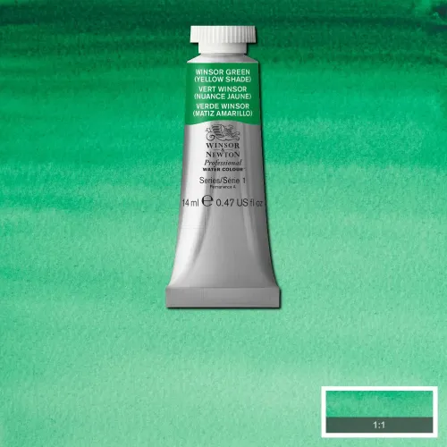 W&N АКВАРЕЛНА БОЯ PROFESSIONAL 14 МЛ-WINSOR GREEN YELLOW SH