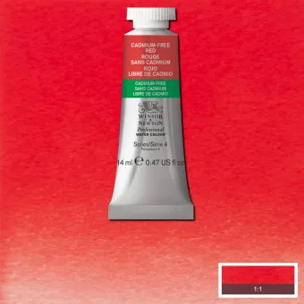 W&N АКВАРЕЛНА БОЯ PROFESSIONAL 14 МЛ - CADMIUM FREE RED