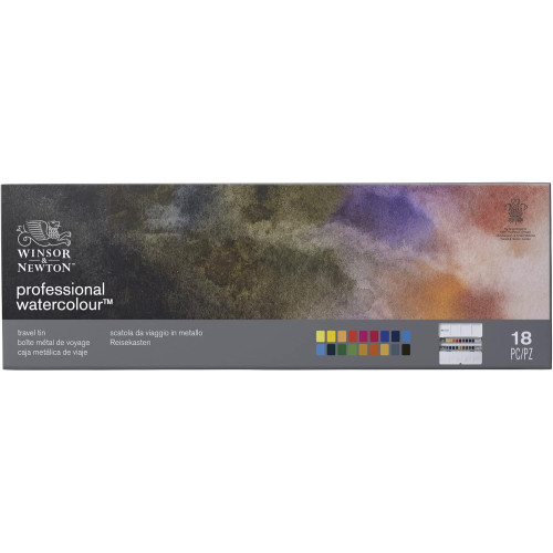 W&N АКВАРЕЛНА БОЯ PROFESSIONAL TRAVEL TIN 18 ЦВ