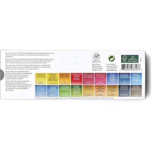 W&N АКВАРЕЛНА БОЯ PROFESSIONAL TRAVEL TIN 18 ЦВ