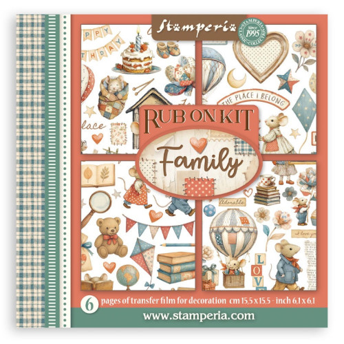 STAMPERIA FAMILY RUB ON KIT DFLRBX04