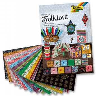 FOLIA БЛОКЧЕ С МОТИВИ ЗА ДЕКОРАЦИЯ ФОЛКЛОР 24/34 СМ 30 Л