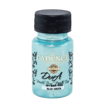 CADENCE ACRYLIC PAINT METALLIC DORA 50 ML. - BLUE GREEN 201