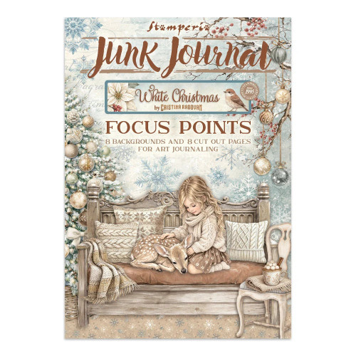 STAMPERIA WHITE CHRISTMAS JUNK JOURNAL ФОКУС ТОЧКИ 8 ГРЪБЧЕТА И 8 СТРАНИЦИ С ИЗРЕЗКИ - SBJKS07
