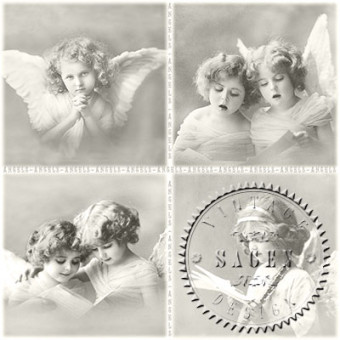 SAGEN VINTAGE NAPKINS FOR DECOUPAGE 33/33 CM - 80026
