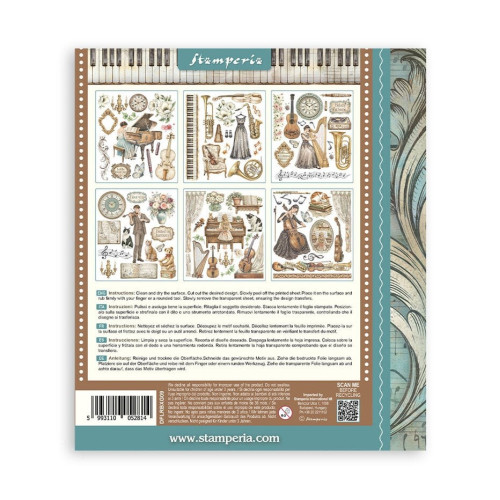 STAMPERIA SYMPHONY RUB ON SELECTION DFLRBXGX09