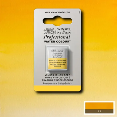 W&N WATERCOLOUR PAINT PROFESSIONAL H/PAN - WINSOR YELLOW DEEP