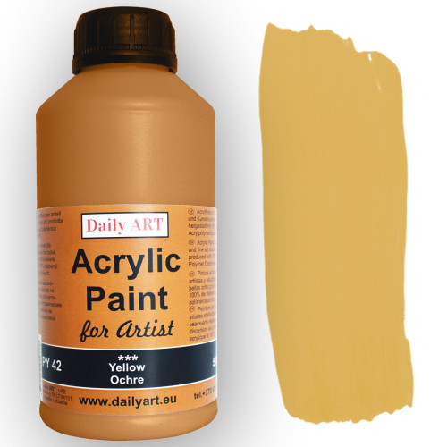 DAILY ART ACRYLIC PAINT 500 ML - YELLOW OCHRE DA19102265