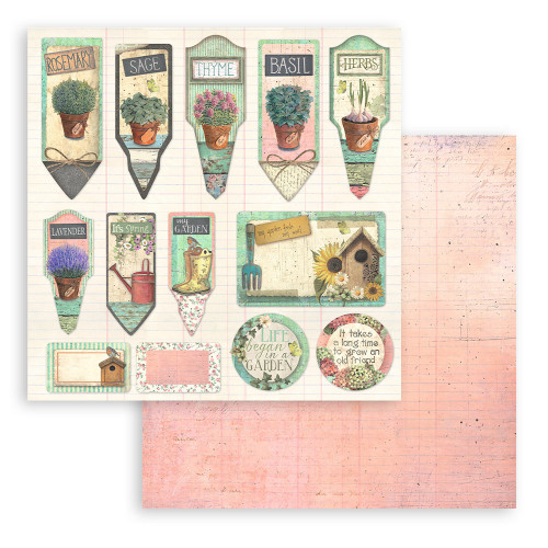 STAMPERIA GARDEN BLOCK 20.3/20.3 CM -SBBS104
