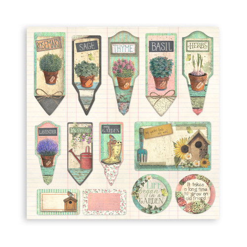 STAMPERIA GARDEN BLOCK 20.3/20.3 CM -SBBS104