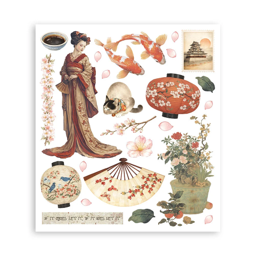 STAMPERIA ORIENTAL GARDEN RUB ON SELECTION DFLRBXGX12