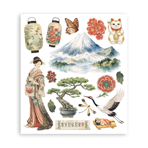 STAMPERIA ORIENTAL GARDEN RUB ON SELECTION DFLRBXGX12