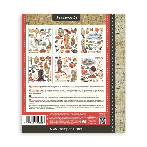 STAMPERIA ORIENTAL GARDEN RUB ON SELECTION DFLRBXGX12