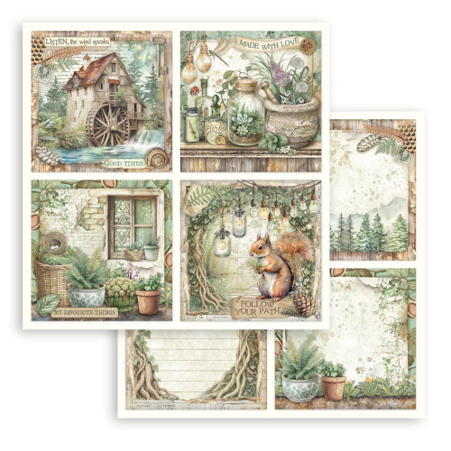 STAMPERIA HERBARIUM SILVAE КАРТОН 30,5/30,5СМ - SBB1114