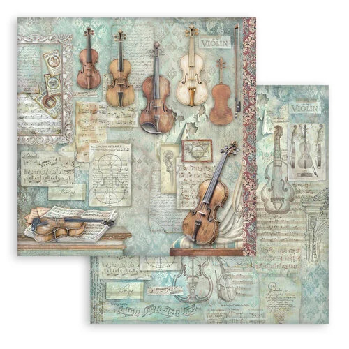 STAMPERIA SYMPHONI ДИЗАЙНЕРСКИ КАРТОН VIOLIN 30,5/30,5 СМ - SBB1155