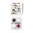 SNAZAROO FACE PAINT 3X3.75 G. + BRUSH AND SPONGE - SNOWMAN