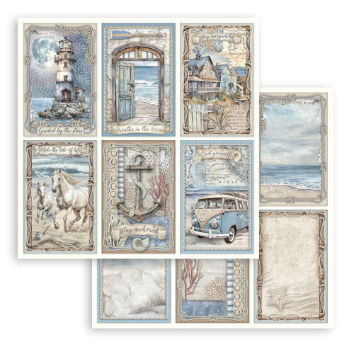 STAMPERIA SILENT SEA BLOCK OF PAPER 20.3/20.3 CM-SBBS125