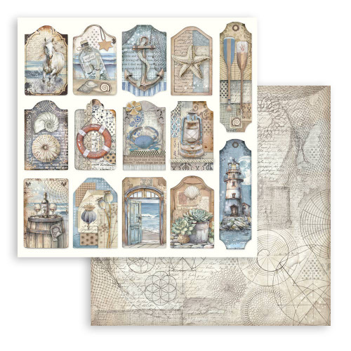 STAMPERIA SILENT SEA BLOCK OF PAPER 20.3/20.3 CM-SBBS125