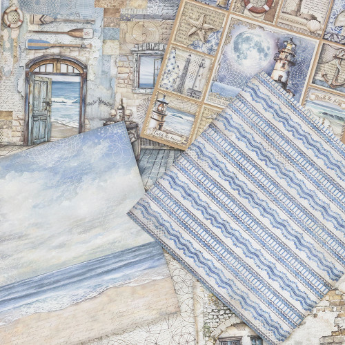STAMPERIA SILENT SEA BLOCK OF PAPER 20.3/20.3 CM-SBBS125