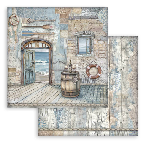 STAMPERIA SILENT SEA BLOCK OF PAPER 20.3/20.3 CM-SBBS125