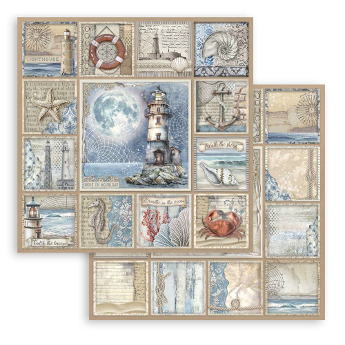 STAMPERIA SILENT SEA BLOCK OF PAPER 20.3/20.3 CM-SBBS125
