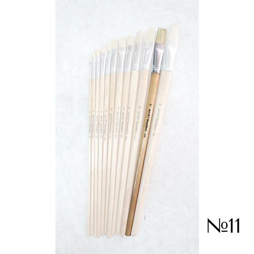 STANDARD BRUSH BRISTLE FLAT WITH LONG HANDLE №11