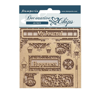 STAMPERIA ELEMENTS FROM CHIPBOARD 14/14CM SCB150