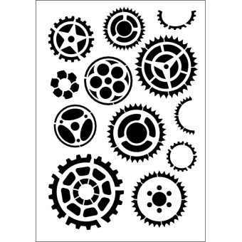 DAILY ART УНИВЕРСАЛЕН ШАБЛОН А5 LARGE GEARS DA17ST0311