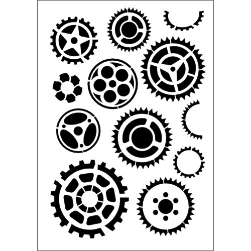 DAILY ART UNIVERSAL TEMPLATE A5 LARGE GEARS DA17ST0311