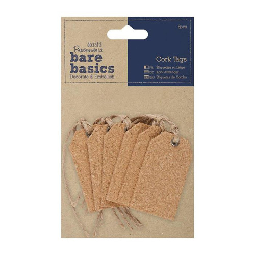 DOCRAFTS CORK TAGS FOR DECORATION 6 PCS. - PMA 174804