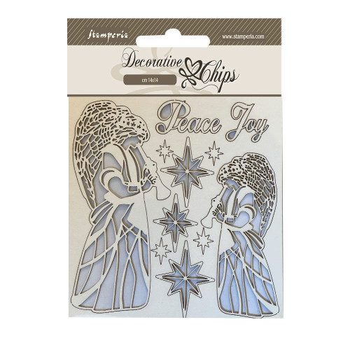 STAMPERIA CHRISTMAS ЕЛЕМЕНТИ ОТ БИРЕН КАРТОН 14/14СМ SCB176
