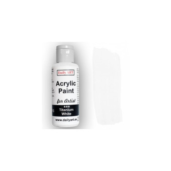 DAILY ART ACRYLIC PAINT FOR ARTIST 50 ML - T. WHITE DA19101106