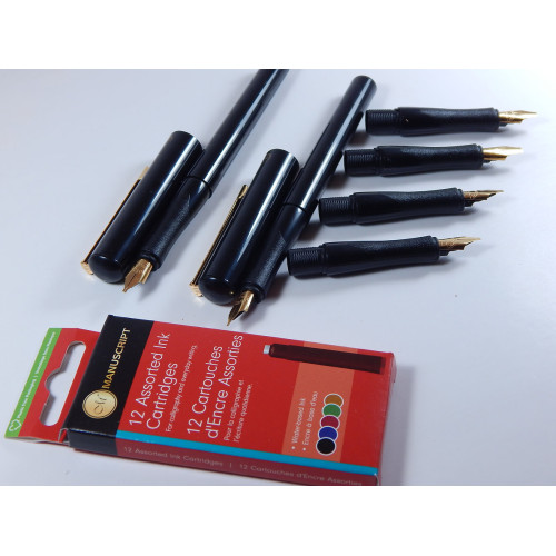MANUSCRIPT CALLIGRAPHY SET DELUXE 6 PENS MC 1155