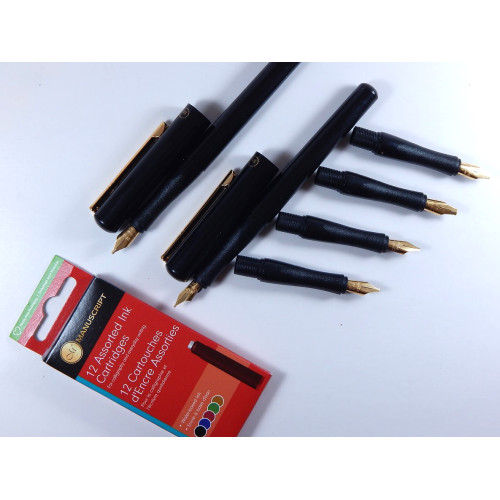 MANUSCRIPT CALLIGRAPHY SET DELUXE 6 PENS MC 1155