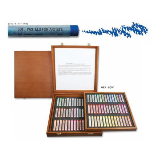 MUNGYO DRY PASTEL SET MPA-90 WOODEN BOX